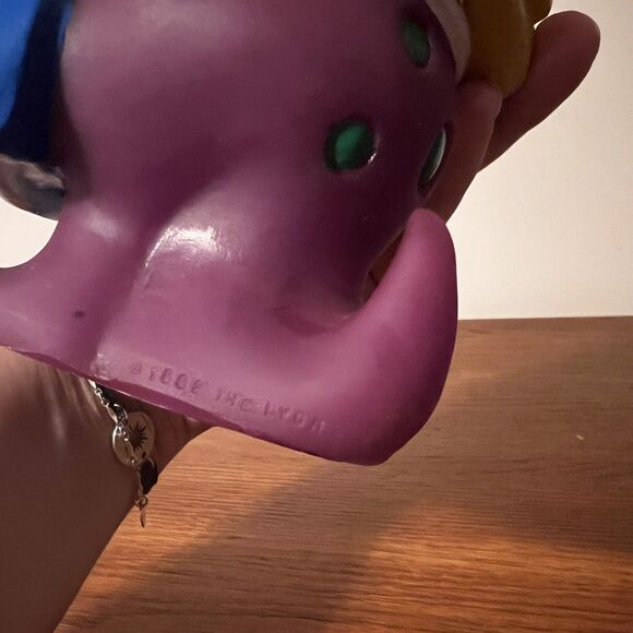 Vintage Barney Purple Dinosaur Coin Piggy Bank Back to School 1992 Lyons Group - Picture 6 of 6